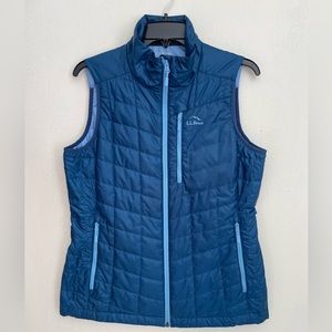L.L. Bean Primaloft Lightweight Warm Blue Packaway Vest